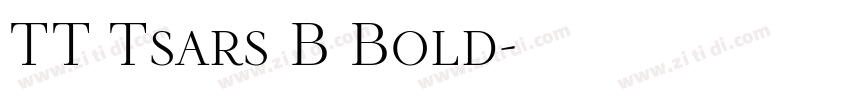 TT Tsars B Bold字体转换
